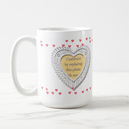 フォトフレーム(小さいハート) コーヒーマグカップ (左)