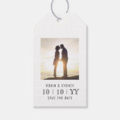 フォトフレーム |日付の保存 |ギフトラベルlホワイト ギフトタグ (正面)