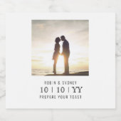 フォトフレーム |日付の保存 |ビールラベル |白 ビールラベル (シングルラベル)