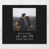 フォトフレーム |日付の保存 |ビールラベル |黒 ビールラベル (シングルラベル)