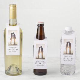 フォトフレーム |日付の保存 |ボトルラベル |白 ボトルネックタグ