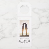 フォトフレーム |日付の保存 |ボトルラベル |白 ボトルネックタグ (正面)