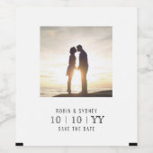 フォトフレーム |日付の保存 |ワインラベルl白 ワインラベル (シングルラベル)