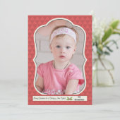 フォトフレ伝統的ームホリデーカードバーティクル 招待状 (スタンド正面)