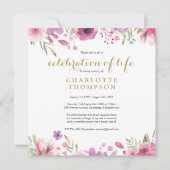 フォトフローラお祝いのライフ葬儀 招待状 (正面)