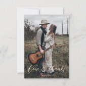 フォトフローラウェスタンクレストモノグラム結婚ズ サンキューカード (正面)