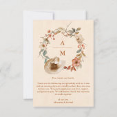 フォトフローラウェスタンクレストモノグラム結婚ズ サンキューカード (裏面)