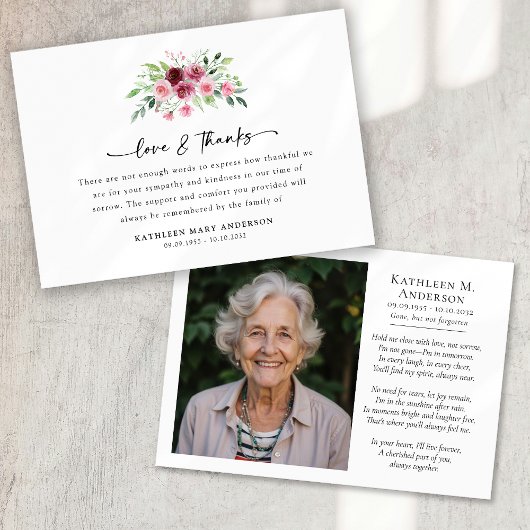 フォトフローラスクリプト葬儀 サンキューカード