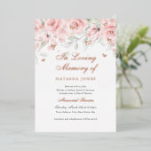 フォトフローラバタフライピンク記念式典 箔招待状 (立ち正面)