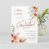 フォトフローラパンパスボヘミアンテラコッタ卒業 招待状 (スタンド正面)