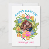 フォトフローラフレームハッピーイースター シーズンカード (正面)