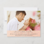 フォトフローラベージュ赤面バラ金ゴールド 案内状 (裏面)