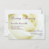 フォトフローラホワイトローズの葬儀または記念品 案内状 (正面)