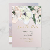 フォトフローラマグノリア赤面日付の保存 セーブザデート (正面/裏面)