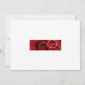 フォトフローラレッドローズとリングや輪ズ結婚 セーブザデート (裏面)