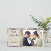 フォトフローラ水彩バラ結婚の感謝 サンキューカード (スタンド正面)