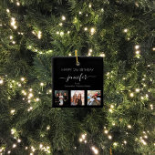 フォトフ最高のァンズ誕生日白黒シック セラミックオーナメント