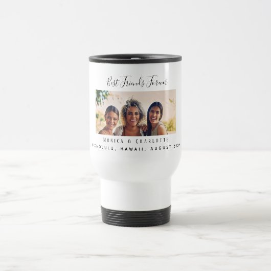 フォトフ最高のォントフォーエバー白黒 トラベルマグ (中央)