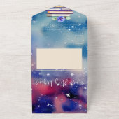 フォトブックとバラパステルウォーターカラー結婚の追加 オールインワン招待状 (外側)