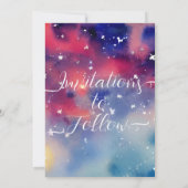 フォトブックとバラパステルウォーターカラー結婚の追加 セーブザデート (裏面)