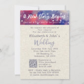 フォトブックとバラパステルウォーターカラー結婚の追加 招待状 (裏面)