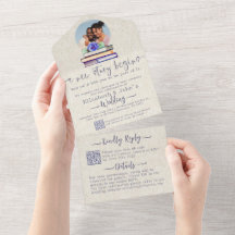 フォトブックとバラ水彩ラベンダー結婚の追加