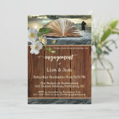 フォトブックまたはライブラリの婚約招待状 (スタンド正面)