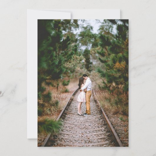 フォトブックラバーライブラリ日付カードを保存 招待状 (裏面)