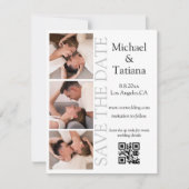 フォトブモダンーススクリプト3枚の写真qrコーミニマルド セーブザデート (正面)