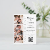 フォトブモダンーススクリプト3枚の写真qrコーミニマルド セーブザデート (スタンド正面)