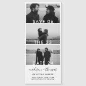 フォトブモダンースストリップ結婚式の日付を保存 (正面)