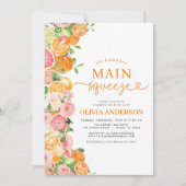 フォトブライダルシャワーシトラスメインスクイーズ 招待状 (正面)