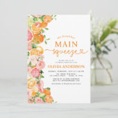 フォトブライダルシャワーシトラスメインスクイーズ 招待状 (スタンド正面)