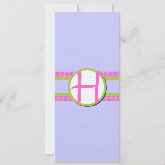 フォトブライトピンクとライムトリム結婚式招待状 招待状 (裏面)