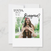 フォトブライドメイド提案カードテンプレート 招待状 (正面)