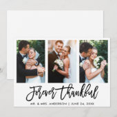 フォトブラシスクリプトForever Thank 結婚's サンキューカード (正面/裏面)