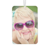 フォトブラックゴールドフォイル50ファブラス誕生日カスタム カーエアーフレッシュナー (裏面)