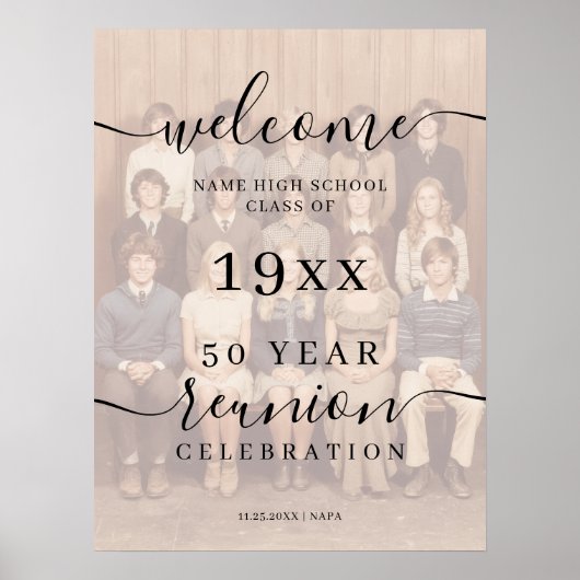 フォトブラックスクリプトクラス50th懇親会へようこそ ポスター (正面)