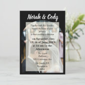 フォトブラックスタイリッシュ結婚ズ 招待状 (スタンド正面)
