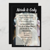 フォトブラックスタイリッシュ結婚ズ 招待状 (正面/裏面)
