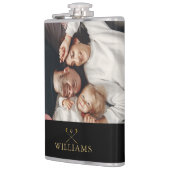 フォトブラックパーソナライズされたと金ゴールドゴルフクラブ フラスク (左)