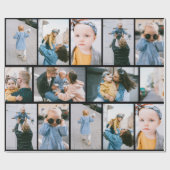 フォトブラックパーソナライズされたラッピング紙 ラッピングペーパー (フラット)