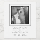 フォトブラックパーソナライズされたワインラベル ワインラベル (シングルラベル)