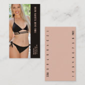 フォトブラックビキニバリスタダブルナンバーコーヒー ロイヤリティカード (正面/裏面)