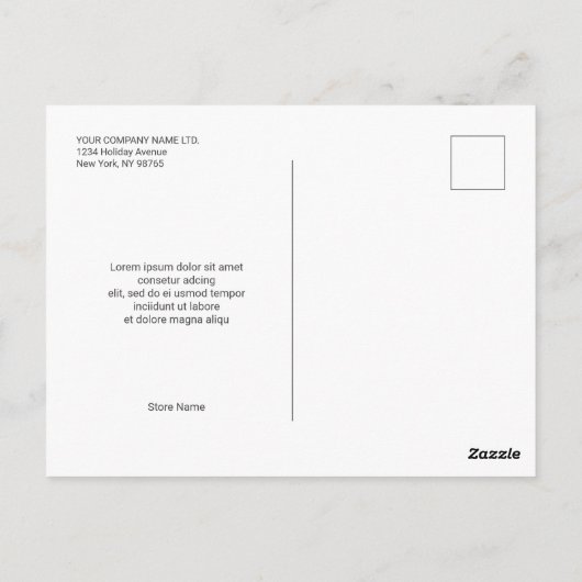 フォトブラックフライデービッグセール製品プロモーション ポストカード (裏面)