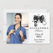 フォトブラックボウ看護学校卒業生 案内状 (正面)