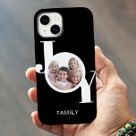 フォトブラックモダンケース – Mate iPhoneケース Case-Mate iPhone 14ケース<br><div class="desc">黒いモダン背景に写真独身のとタイポグラフィのJOYという言葉がスタイリッシュ入った写真電話ケース。簡単にもしカスタマイズ可能な単語の家族を名前に変更したい。デザインツールを使用して、文字のサイズ、スタイル、色を変更する。</div>