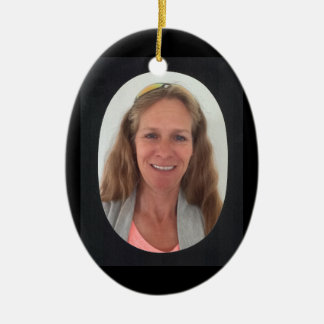 フォトブラック楕円フレームの追加 セラミックオーナメント