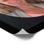 フォトブラック楕円フレームの追加 ポスター (角)