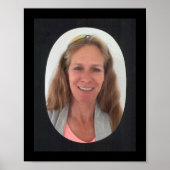 フォトブラック楕円フレームの追加 ポスター (正面)